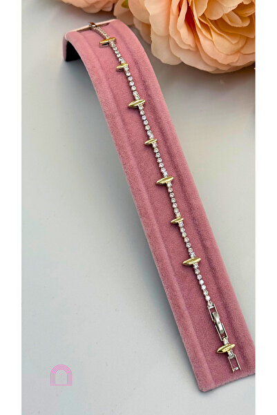 Moond Accessories سوار Xuping من حجر الزركون باللون الفضي