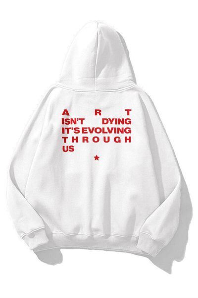 Trendiz Unisex Art Isn'T Dying Sweatshirt White