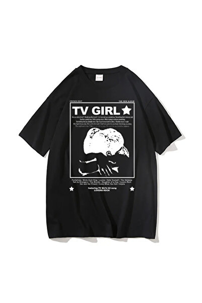 Tarzsokak Черна телевизионна тениска, унисекс, френски дебютен албум, подарък...