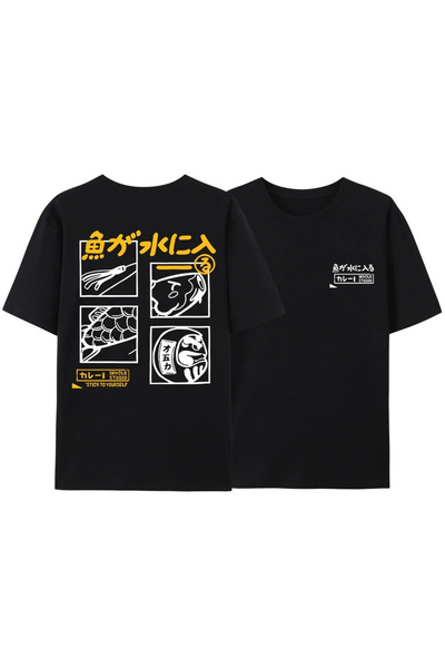 Tarzsokak Top negru, retro, japonez, în stil BF, pentru cupluri, cu jumătate ...