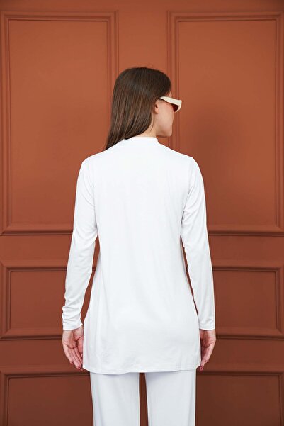 penyebizden Viscose Tunic and Trousers Set-White