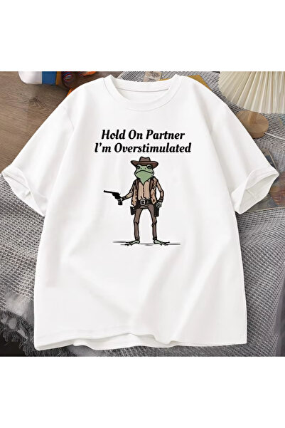 Tarzsokak الشريك الأبيض أنا مفرط التحفيز, ميم مضحك, رسمة غرافيكية, ضفدع الكاو...