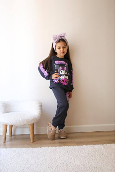 NUR BEBE Girl's Double Tracksuit Set with Characters