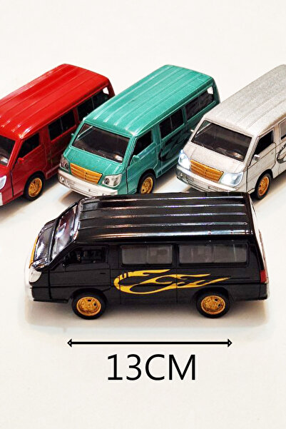 farddad Pull and Drop Minibus Toy | Metal Sprinter Bus | With Sound and Light - Front Doors Can Be Opened | Black