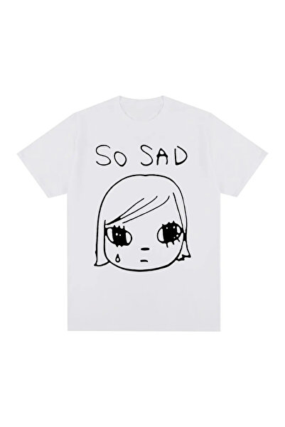 Tarzsokak White Yoshitomo Nara Sad Vintage Japan Party New Tee Tshirt an Tops