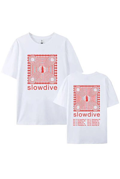 Tarzsokak Bela Slowdive turneja grafika letnji O-izrez grafički print i