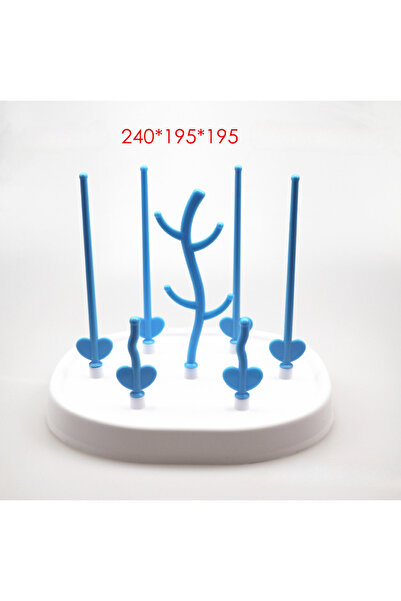 choice2 رف تجفيف زجاجات الرضاعة للأطفال باللون الأزرق، حامل أكواب الرضاعة، رف...