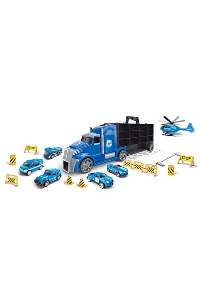 OEM Camion de politie transportator cu masini si elicopter