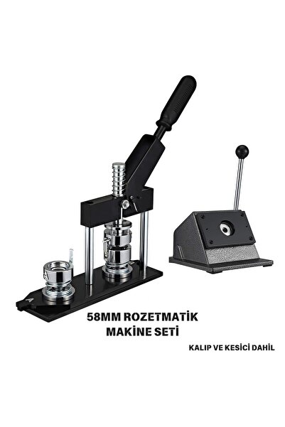 vizyonstore 58mm Manuel Buton Makinası Seti VG58MBMST