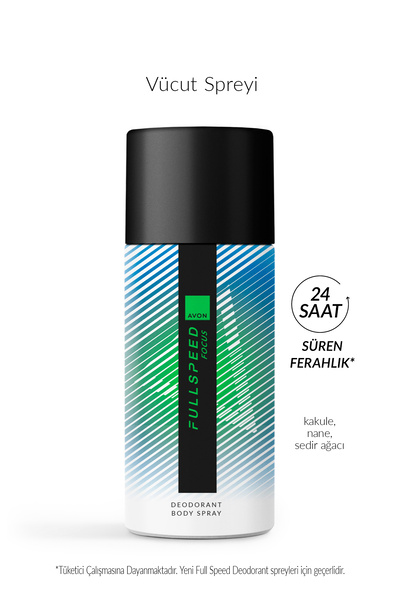 AVON Full Speed Focus Erkek Sprey Deodorant 150 Ml.