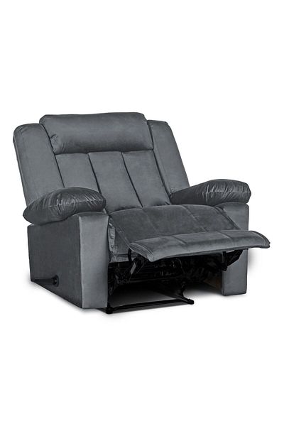 Lazy Vibes Trio Recliner Chair in Luxurious Velvet | Fixed
