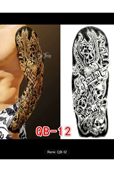 Arescollection gerçek görünümlü 3d suya dayanıklı kol bacak kaplama geçici dövme