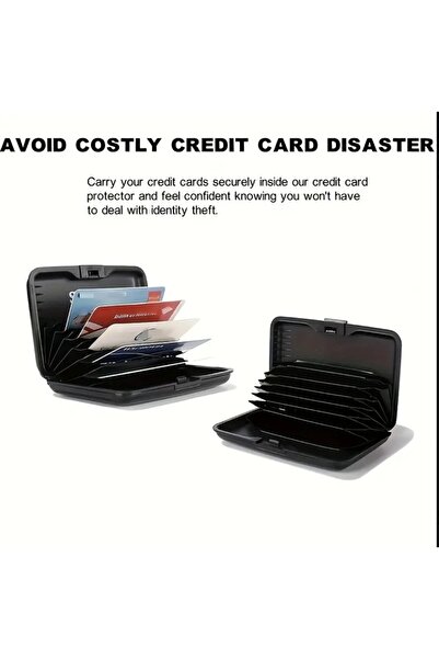 ORGANICYOU Shenzhen Aluminum Alloy Card Holder Wallet, Simple Style, Color Block Design