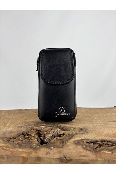 özdemirler deri Leather Phone Holder Handbag, Shoulder Strap Phone Holder