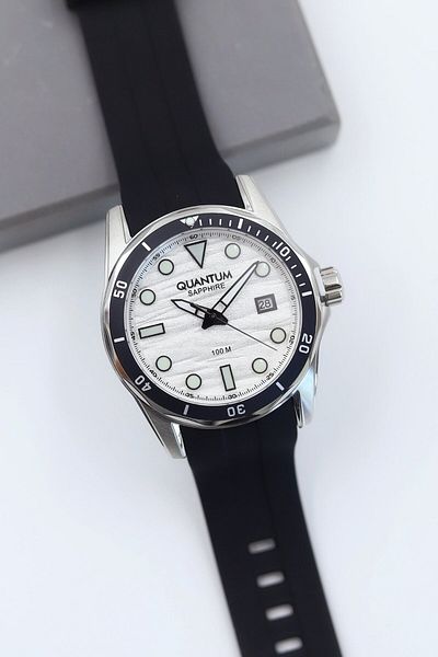 Quantum Sapphire Glass Silicone Cord Men Wrist Watch Asw123-I2013Q