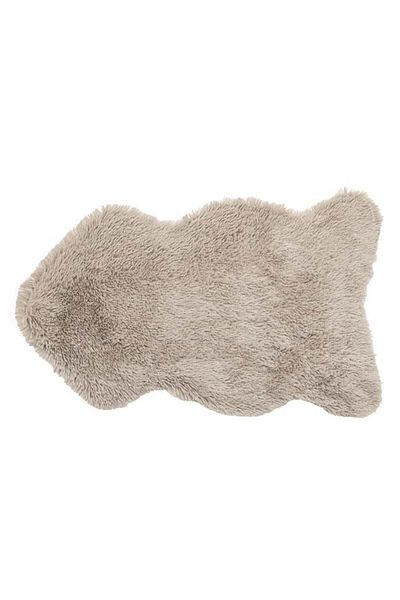 TOPI TOY Brown shaggy rug, animal-shaped, soft and pleasant to the touch, 55 x 90 cm