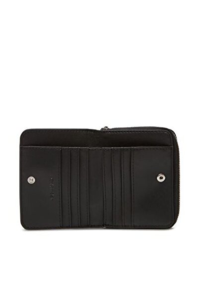 Calvin Klein CK MUST AOP MD ZIP AROUND W FLAP SİYAH-OS