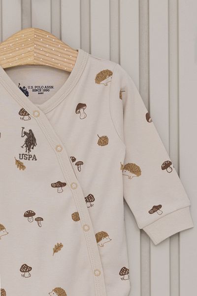 U.S. Polo Assn. Baby Boy Cream Jumpsuit 50318273-Vr071