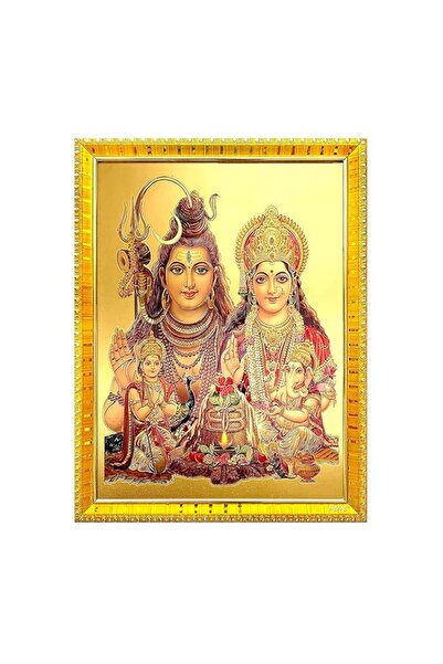 Generic Brand zig zag Goddess God Shankar Family Shiva Parvati Photo Frame Fo...