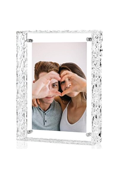 Generic Brand Acrylic Photo Frame 5x7", Refined Crystal-Clear Acrylic Photo F...