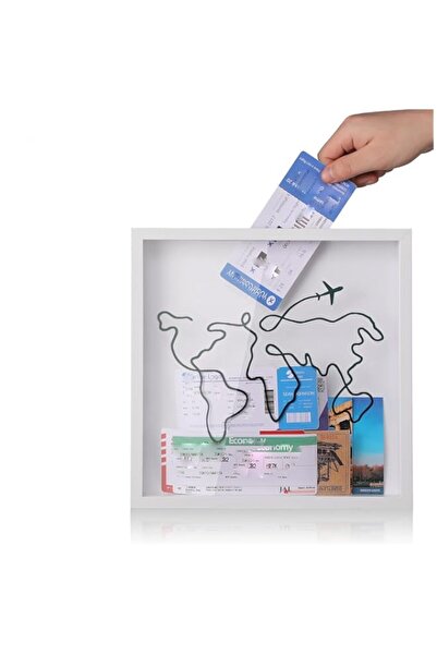 Generic متجر وايت شوب 20*20 سم، أرشيف مغامرات السفر، صندوق الظل للذكريات وتذك...