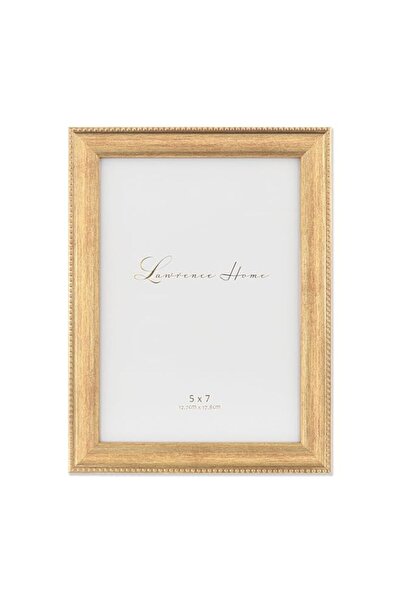 Generic إطار صورة كلاسيكي من الخرز من لورانس فريمز، ذهبي، 5×7، 537057