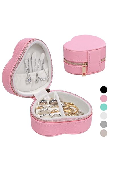 Generic صندوق مجوهرات صغير من BIARCE للفتيات مصنوع من الجلد الصناعي وحافظة مج...