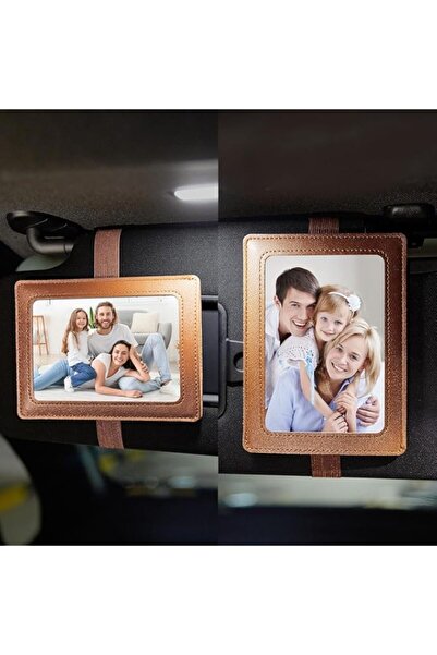 Generic Brand Car Picture Frame, Artificial Leather Car Visor Picture Frame, ...