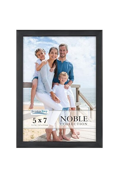Generic إطار صورة Icona Bay أسود مقاس 5x7، إطار احترافي حديث، مجموعة نوبل