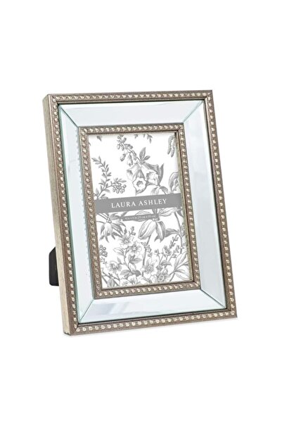 Generic إطار صورة من الخرز المرآة بلون الشمبانيا مقاس 4×6 من لورا آشلي، إطار ...
