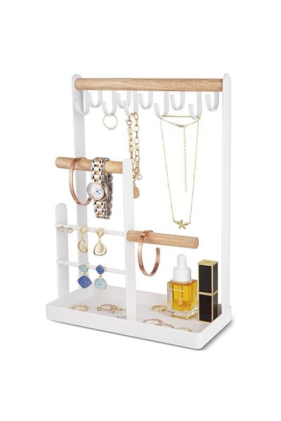 Generic ProCase Jewelry Organizer Stand Necklace Holder, 4-Tier Tower Rack with Earring Tray, 10 Hooks Neck