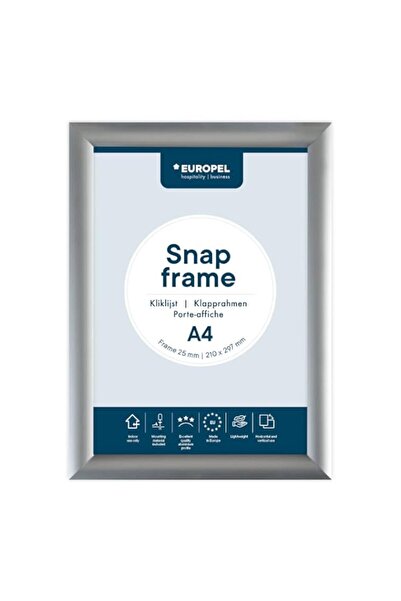 Generic إطار EUROPEL Snap مقاس A4، هيكل من الألومنيوم المؤكسد بسمك 25 مم وغطا...