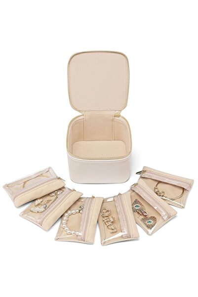 Generic Vlando Small Jewelry Box Organizer,Travel Jewelry Storage with 6 Velv...