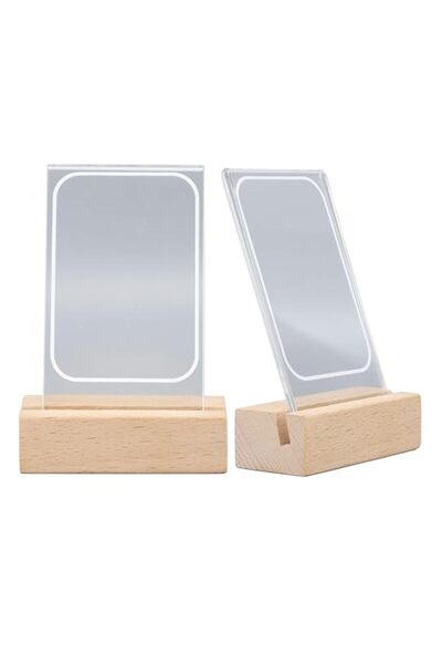 Generic Brand 2 Pcs Glowing Clear Acrylic Picture Frame, 3 Inch Mini Tabletop...