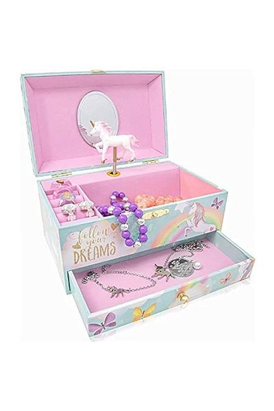 Generic AMERTEER Unicorn music Jewelry Box, Unicorn Music Decoration Box - Music Box - Christmas Gifts and