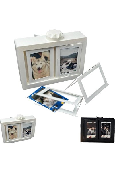 Generic زخرفة دوارة للصور الشخصية، إطار كتاب قابل للطي مع حامل بطاقة، 12 بطاقة،