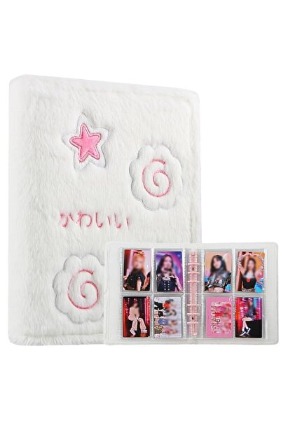 Generic Brand Kpop Photocard Binder, A5 Size, 6 Ring, 4 Pocket, Soft Faux Fle...