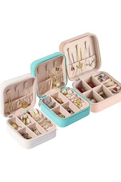 Generic Jewelry Travel Case – Portable Jewelry Box Organizer for Rings, Earrings, Necklaces, and More, 3-Pa