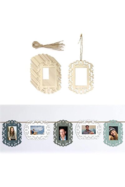Generic Brand Wooden Picture Frames, Creativity with 12 Blank Unfinished Wood...