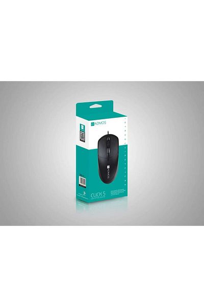 ADMOS CLICK5 WIRED MOUSE BLACK COLOUR