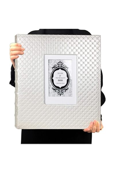 Generic ألبوم صور AoMige مقاس 4x6، 600 صورة، صفحة داخلية سوداء، جلد محبب، جيو...