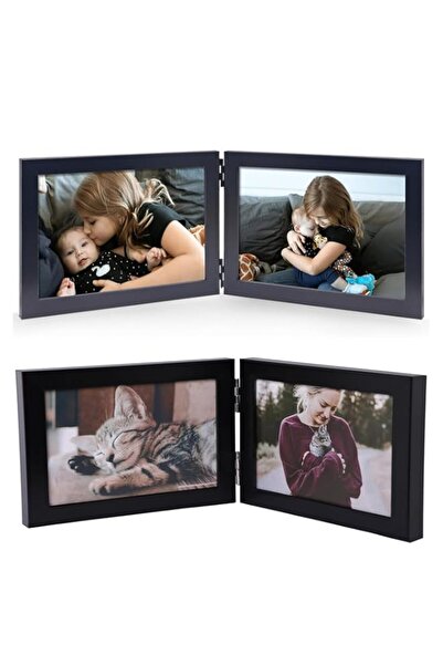 Generic Brand 4x6 Double Picture Frame, Photo Frames 2 Opening Folding with P...