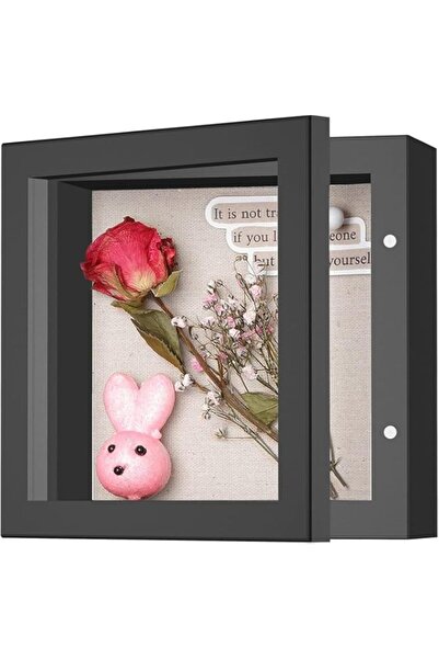 Generic Brand THE WHITE SHOP 2pcs, 5x5 Small Shadow Box Frame with Linen Back...