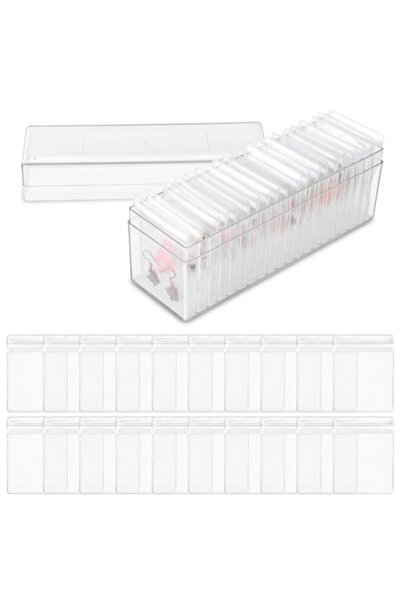 Generic منظم صندوق مجوهرات شفاف من BIGTHREE، منظم مجوهرات أكريليك، مع 20 قطعة مجوهرات محمولة مقاومة للتشويه