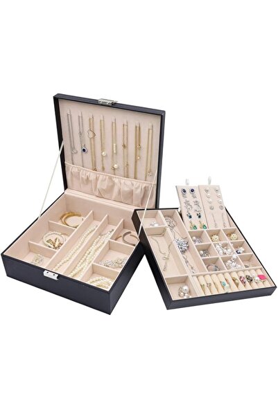 Generic صندوق مجوهرات ProCase للنساء والفتيات، حقيبة تخزين منظم مجوهرات كبيرة...