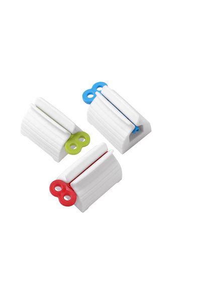 OEM Set 3 dispozitive pentru stors pasta de dinti, 5.5 x 3.8 x 3.5 cm, ABS, multicolor