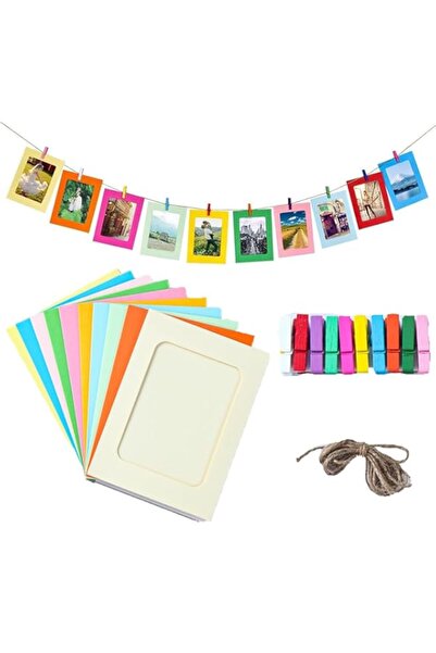 Generic إطارات صور ورقية من ديفسيدار، إطارات صور ملونة من الورق المقوى مقاس 4...