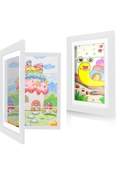 Generic Kids Art Frames, 2 Pack Picture Frame Displays 8.5x11.8, Front Openin...