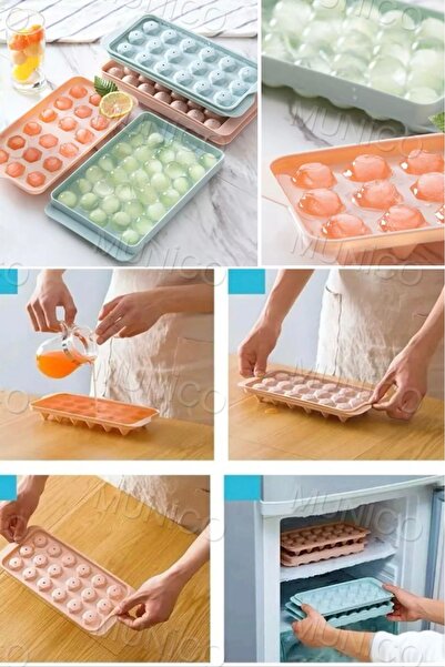 Munico Elmas Şeklinde Buz Küpü Kalıp Silikon Hiçbir Kalıntı Sızdırmaz Yapışma...