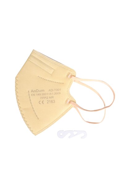 THK Mască cremă FFP2, pentru copii, 5 straturi, Respectă standardul CE 2163, ambalată individual